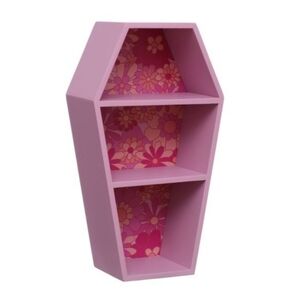 Pink & Floral Coffin Shelf ~ 16 Inches